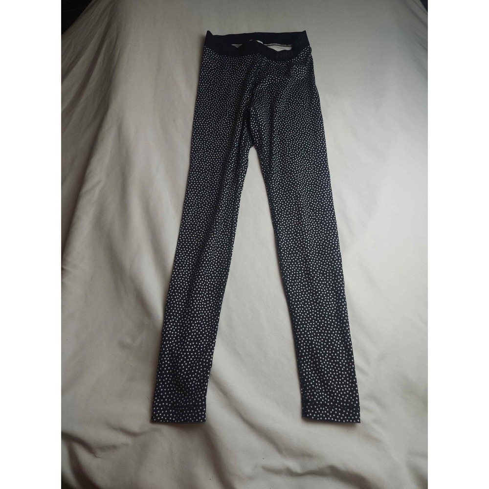 Nike‎ Pro Dri-FIT Polka Dot Leggings Black White Training Tights Womens Small